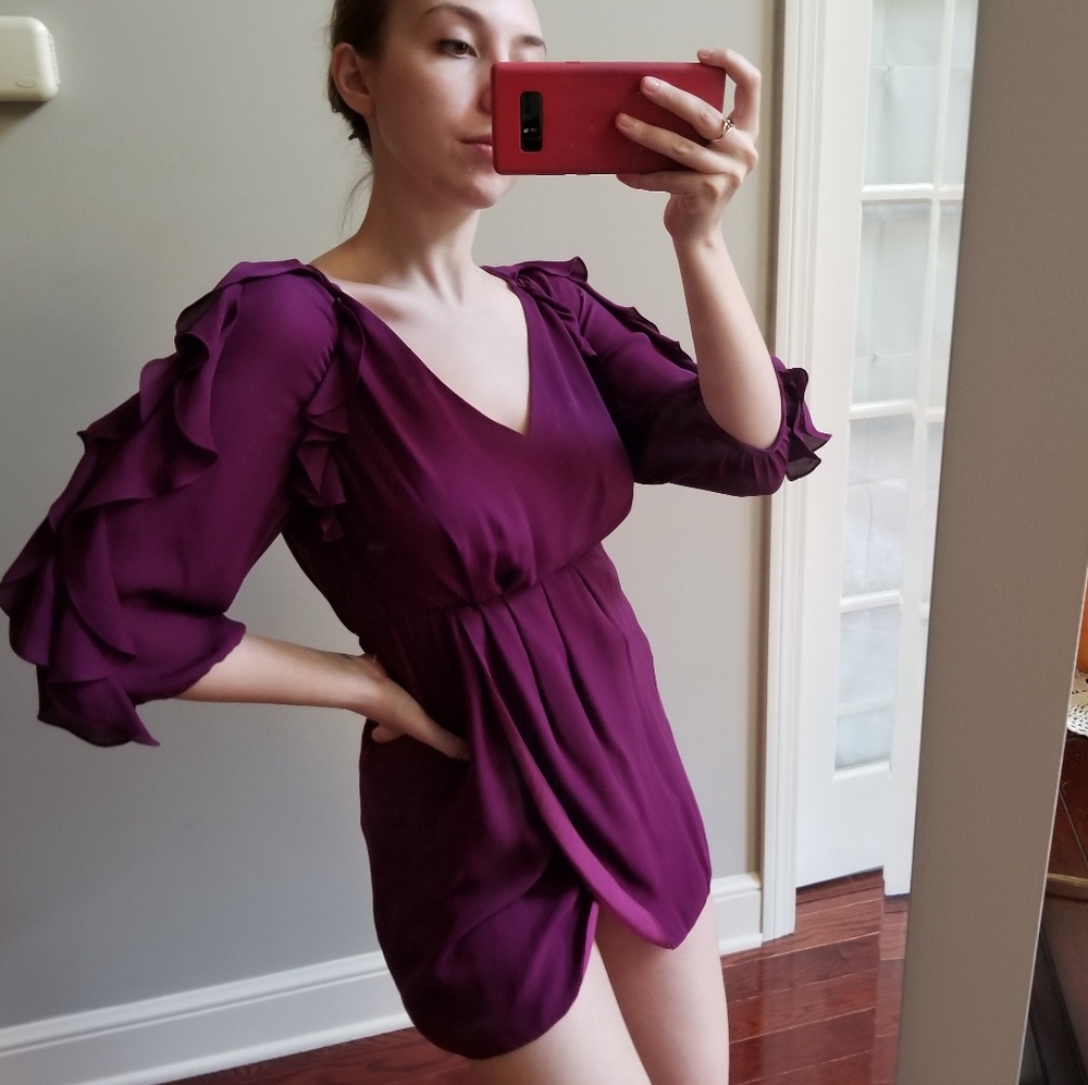 tibi plum purple blouse